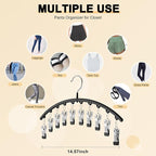 Legging Organizer for Closet, Metal Yoga Pants Hangers 4 Pack w/10 Clips Holds - Image 4