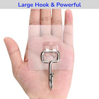 Large Adhesive Hooks, Transparent Waterproof Oil-Proof and Rustproof, Towel and - Image 2