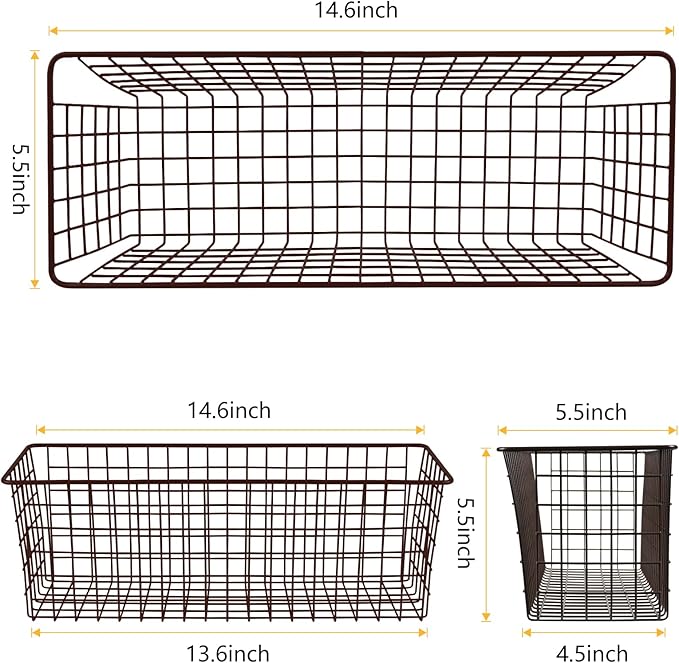 2 Sets Extra Large Hanging Wall Basket, WallmountedFruit Vegetable Toy Snack - Image 2