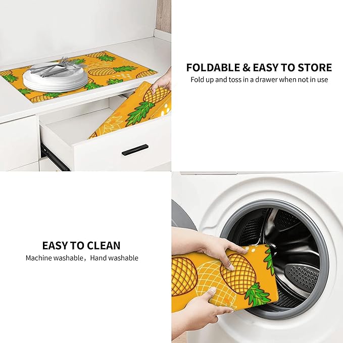 Pineapple Pattern Dish Drying Mats - Image 6