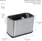 Kitchen Details Cup Sponge Holder/Basket, Space-Saving, in Stainless Steel - Image 3