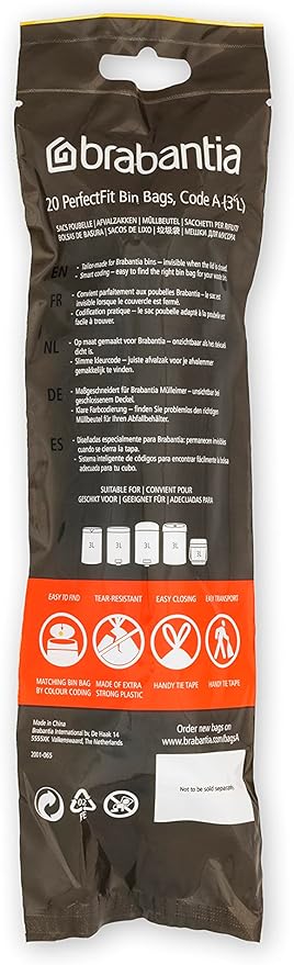 Brabantia PerfectFit Trash Bags Thick Plastic Trash Can Liners - Image 3