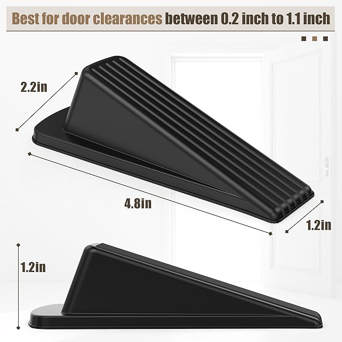 Crosize 5 Pack Door Stoppers for Bottom of Door, Premium Rubber Door Stops - Image 3