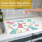 Easter Dish Drying Mat for Kitchen Counter Colorful Bunny Holiday Microfiber - Image 7
