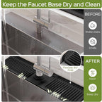 24 Inch Silicone Faucet Mat for Kitchen Sink Splash Guard – Upgraded Draining - Image 3