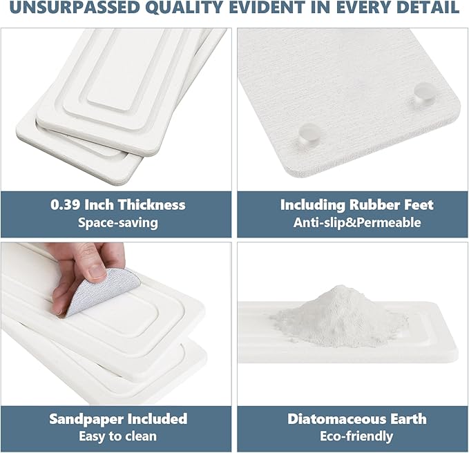 Faucet Mat for Kitchen Sink, Rapidly Absorbing Diatomite Fast Drying Stone - Image 5