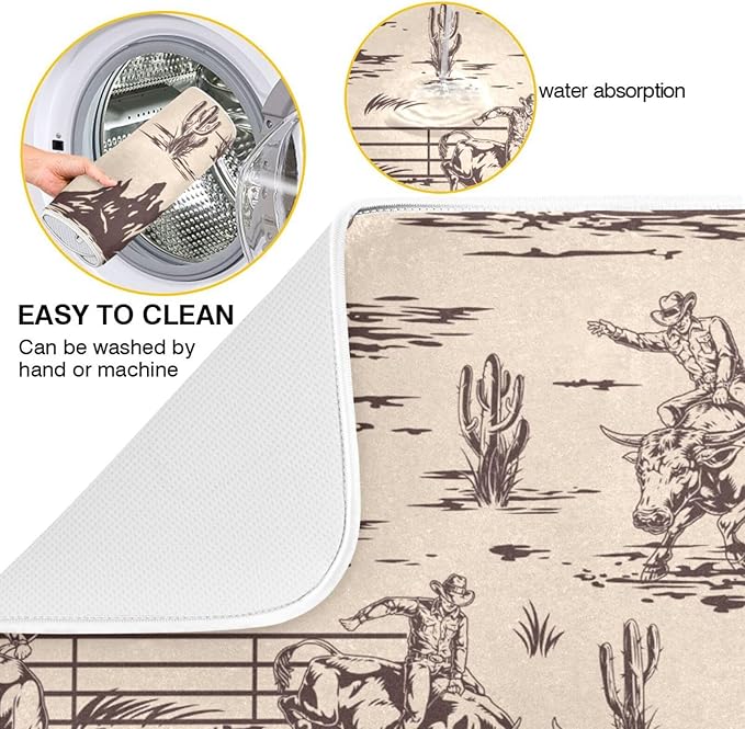 West Cactus Cowboy Dish Drying Mat - Image 2