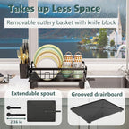 Iron Dish Drying Rack with Drainboard Dish Drainers - Image 3