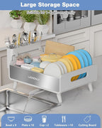 Dish Drying Rack, Thicker Premium Aluminum Frame and 304 Stainless Steel Plate - Image 5