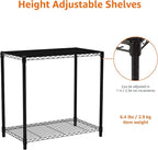 Amazon Basics 2-Shelf Stackable Storage, 13.3" D x 23.2" W x 22.2" H, Black - Image 6