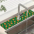 Christmas Happy New Year Sink Faucet Absorbing Mat Santa Claus Super Absorbent by Unknown