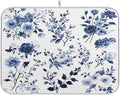 Blue White Porcelain Flower Dish Drying Mat by BOENLE-WELCOMEYOURCOMING
