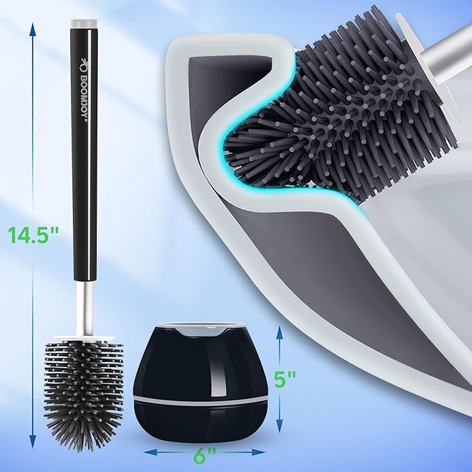 BOOMJOY Toilet Brush and Holder Set, Toilet Scrubber Brush - Image 6