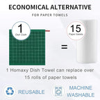 Homaxy 100% Cotton Terry Kitchen Dish Cloths, Ultra Soft and Absorbent Dish - Image 7