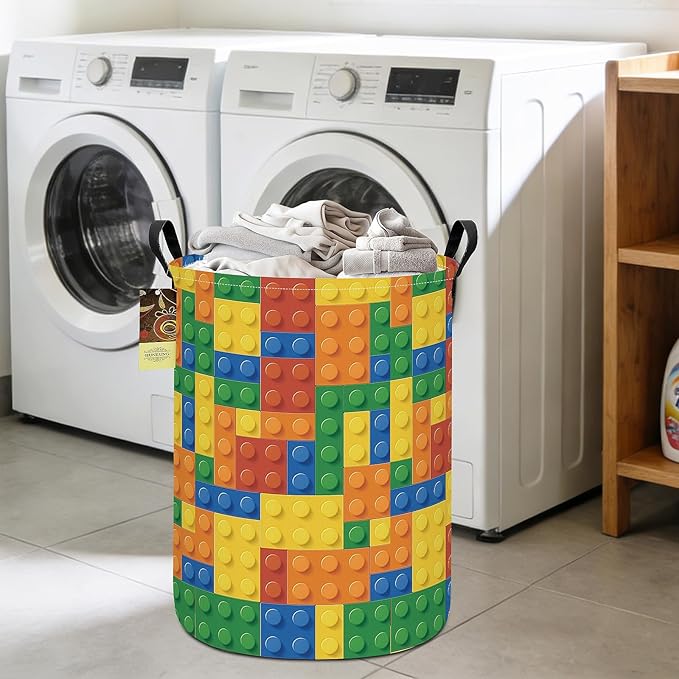 HUNRUNG Laundry Hamper, Large Canvas Fabric Lightweight Storage Basket Toy - Image 8