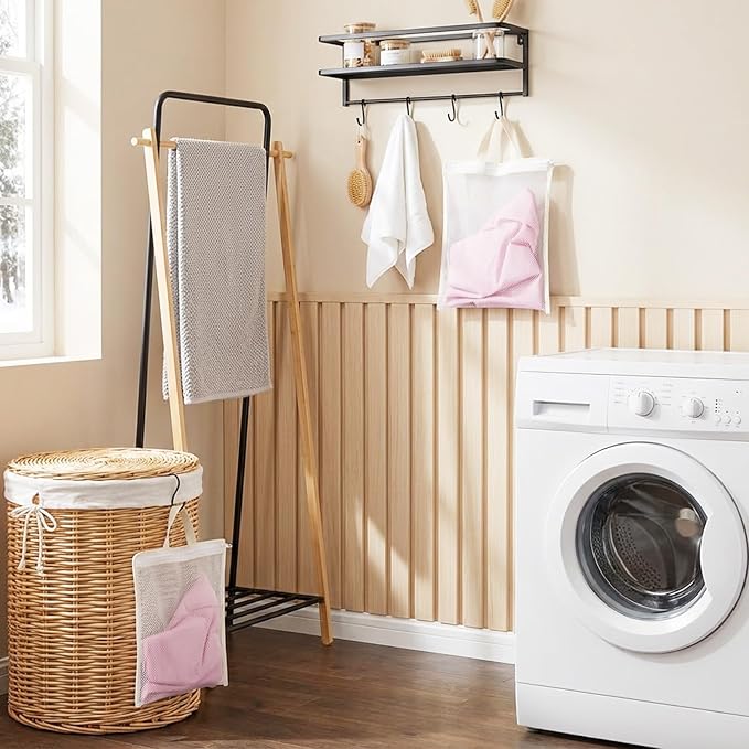 4Pcs Small Mesh Laundry Bags for Delicates Hanging Mini 12 x 10 Inches Durable - Image 7