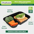 Freshware Meal Prep Containers 2 Compartment - Image 4
