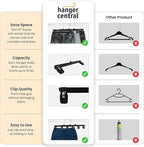 Hanger Central 30 Pack Pants Hangers – 10 Inch Slim Plastic Clothes Hangers - Image 7