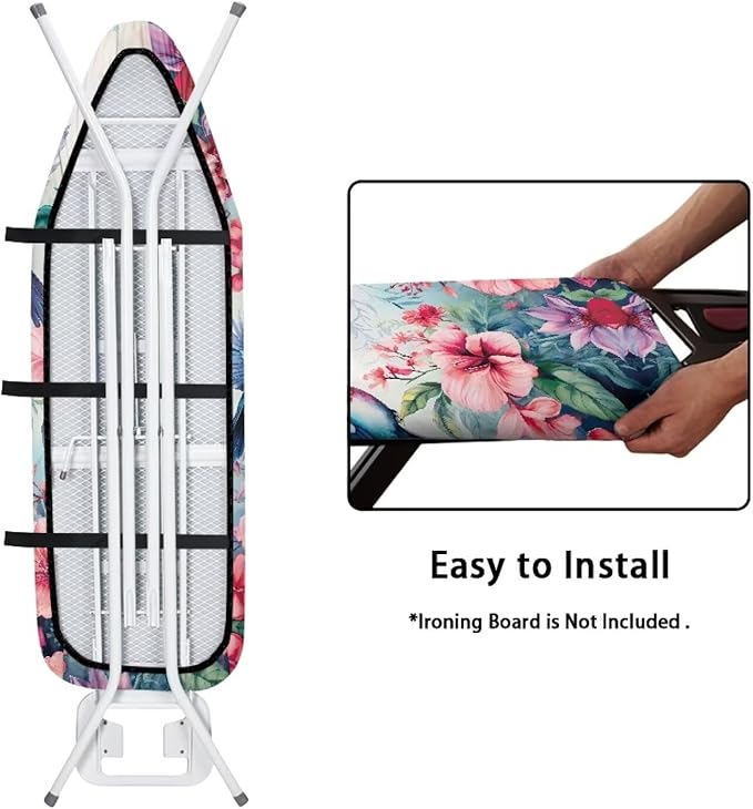 Hummingbird Flower Ironing Board Cover and Pad Standard Size Thick Non-Slip - Image 5