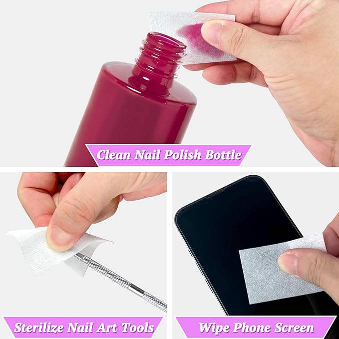 Eyxformula 1000 Pcs Lint Free Nail Wipes Gel Polish Remover Pads - Image 7