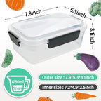 YORY 5 cup Plastic Food Storage Containers - Image 6