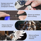 stedi Model Cleaning Brush Kit, Model Hobby Making Tools, 2 Soft and 1 Stiff - Image 3
