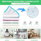 Wood Fiber Cleaning Cloth-15pcs, Super Absorbent Cleaning Cloth, No Oil Stains - Image 6
