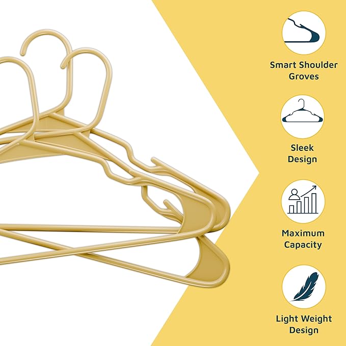 Lifemaster Plastic Clothes Hangers – Heavy Duty Hanger Set, - Image 4