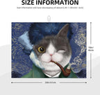 Funny Cat Dish Drying Mat for Kitchen Counter Decor 18x24 Inch Floral Absorbent - Image 3