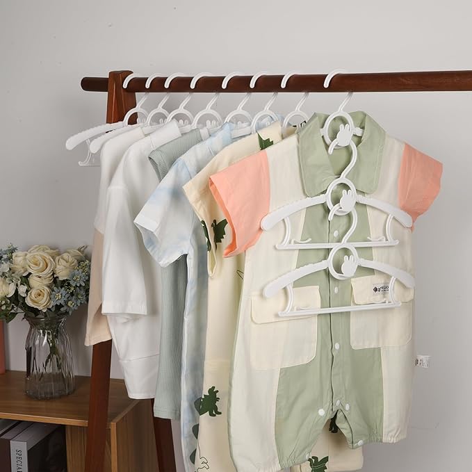 50 Pack Baby Hangers, Non-Slip Kids Hanger, Space Saving Plastic Hangers - Image 6