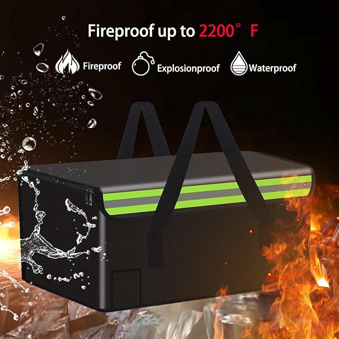 Lipo Battery Safe Bag Large Capatity Fireproof Bag - Image 4