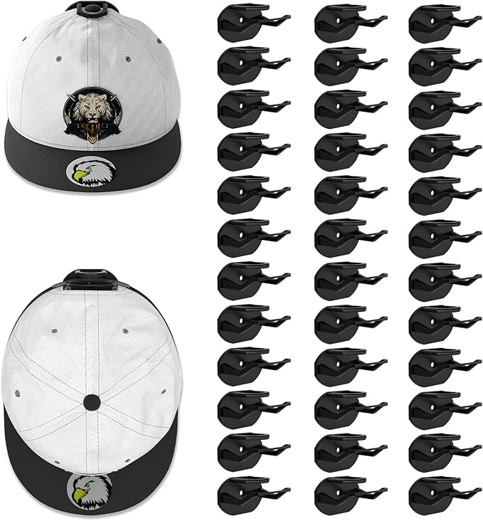 36 Pack Adhesive Hat Hooks for Wall, Super Strong Hat Rack for Baseball Caps by Niunuerga