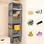 6 Shelves Hanging Closet Organizer, 2 Pack Hanging Storage - Image 4