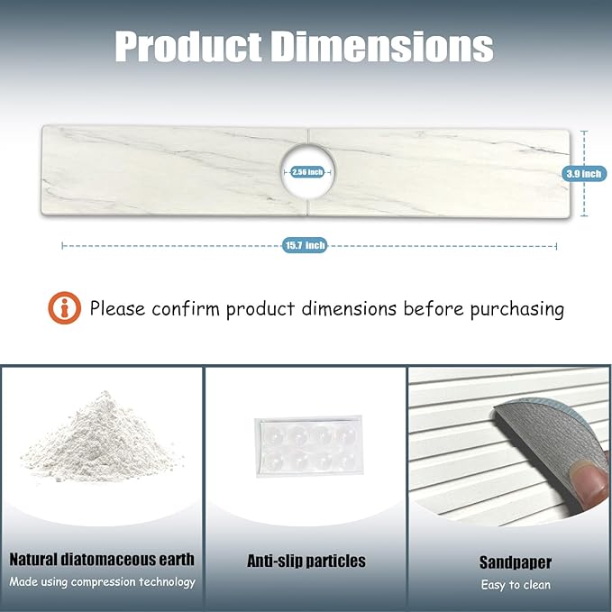 Stargaz Faucet Mat For Kitchen Sink，Sink stone quick dry around faucet - Image 3