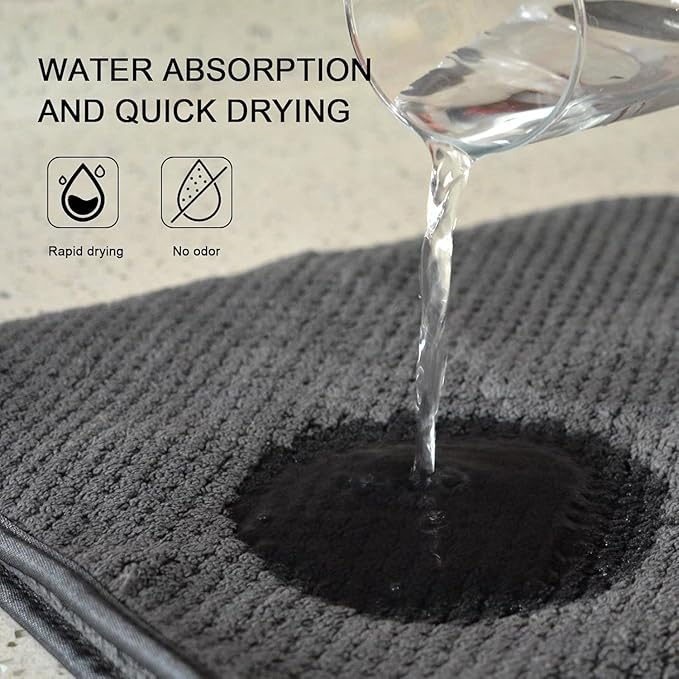 KinHwa Microfiber Hand Towels for Bathroom Soft and Absorbent Face Towels Grey - Image 5