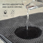 KinHwa Microfiber Hand Towels for Bathroom Soft and Absorbent Face Towels Grey - Image 4