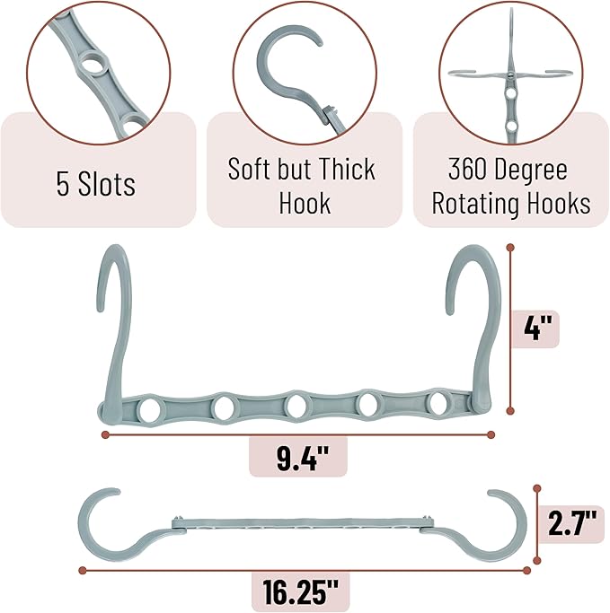 Mr. Pen- Space Saving Hangers for Clothes, Pastel Colors, Plastic Multi Clothes - Image 3