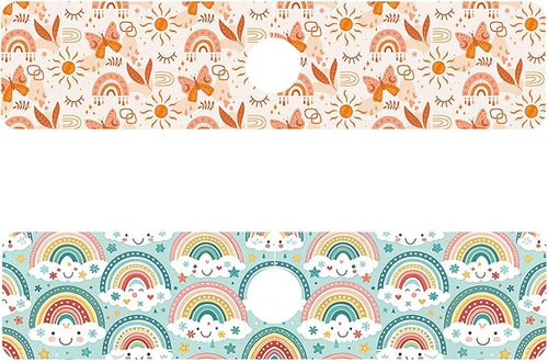 2 Pack Cute Rainbow Sink Splash Guard Faucet Mat Boho Rainbow Butterfly Super by Unknown