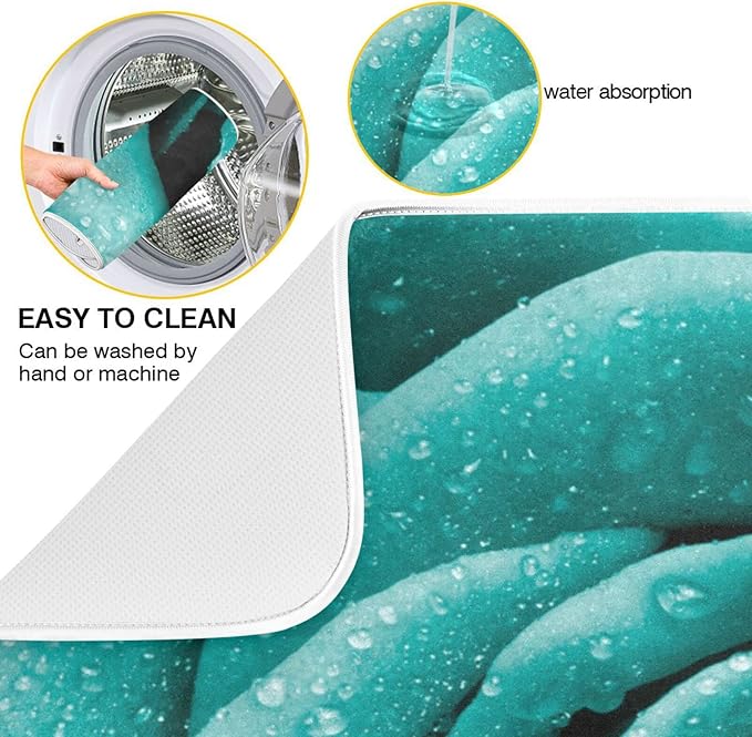 Super Absorbent Dish Drying Mat, Microfiber Fast-Drying Dish Mat, Kitchen Dish - Image 2