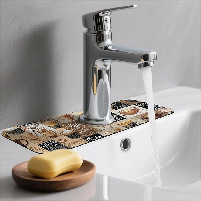 Kitchen Sink Splash Guard，-coffee Faucet Mat Sink Gadgets-Super Absorbent Fast - Image 2
