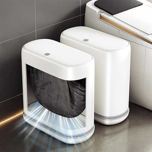 Bathroom Trash Can with Lid, 3 Gallon Small Slim Garbage Bin with by Unknown