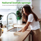10 PCS Natural Sponges for Dishes, Loofah Dish Sponge for Kitchen Compostable - Image 5