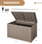 Devoko XXL 230 Gallon Resin Large Deck Box Waterproof Outdoor Storage Box Loackable for Patio Furniture Cushions and Garden Tools - Image 2
