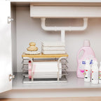 Trash Bag Holder with Bamboo Top, Wall Mount 304 Stainless Steel Garbage Bag - Image 6