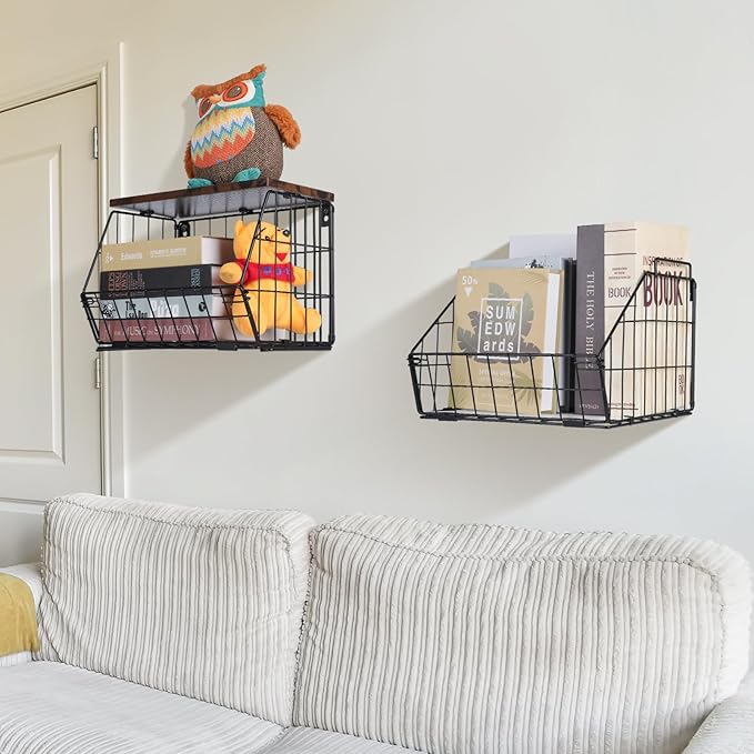 2 Tier Stackable Wall Mounted Hanging Basket, Fruit Basket - Image 5