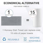 Homaxy 100% Cotton Terry Kitchen Towels, Checkered Designed, Soft and Super - Image 6