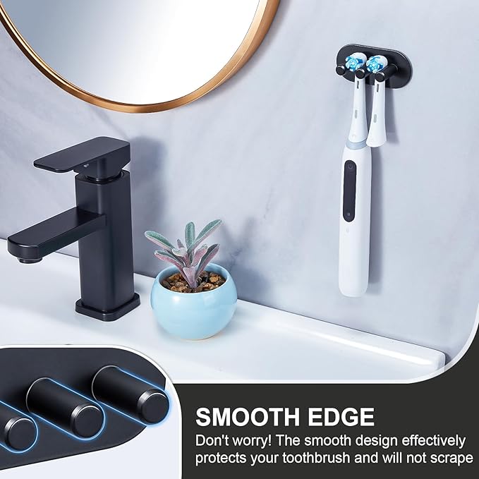 Electric Toothbrush Head Holder, Toothbrush Holders Wall Mounted, Adhesive - Image 5