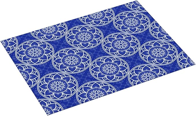 Chinoiserie Blue White Porcelain Dish Drying Mats - Image 2