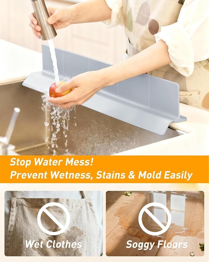 Kitchen Sink Splash Guard 18" Silicone Water Guard - Image 2