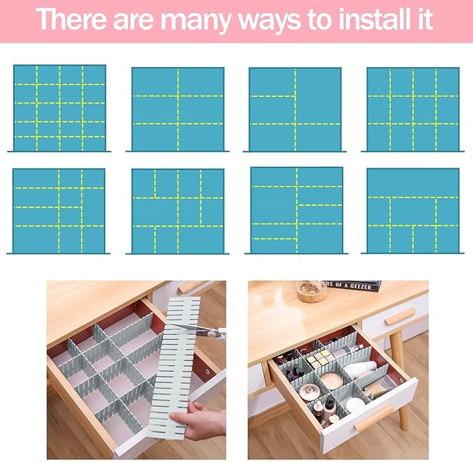 acDesign 40Pcs Grid Drawer Dividers, Adjustable Drawer Organizer - Image 7